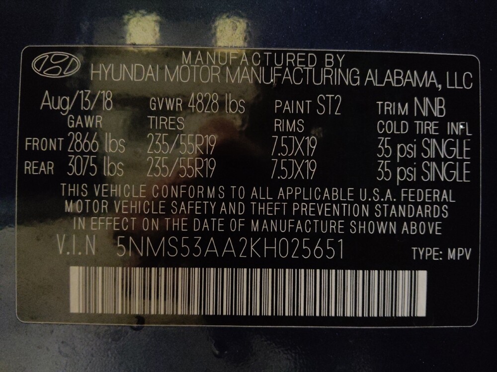 2019 Hyundai Santa Fe in Salem, VA 24153 - 18108968 33