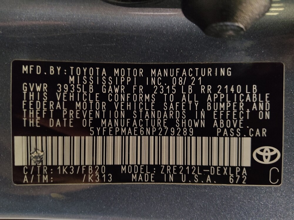 2022 Toyota Corolla in West Palm Beach, FL 33409 - 18108974 33