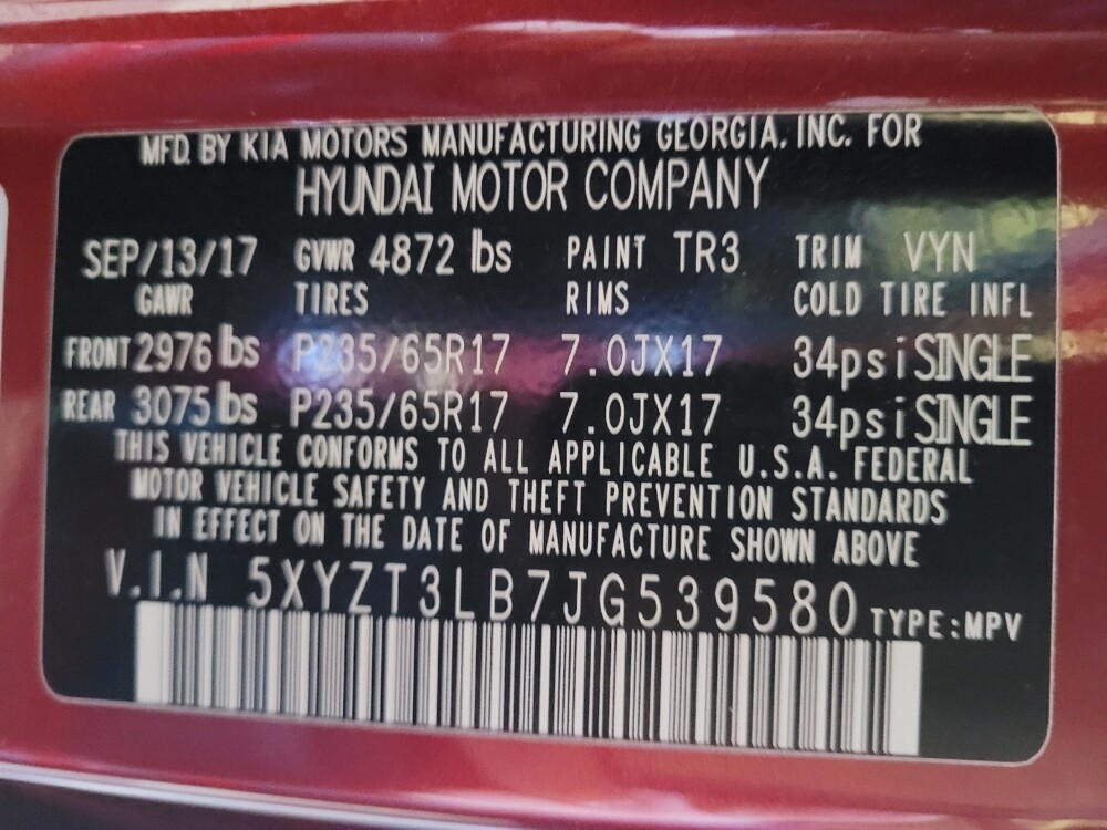 2018 Hyundai Santa Fe in Lakeland, FL 33815 - 18109120 33