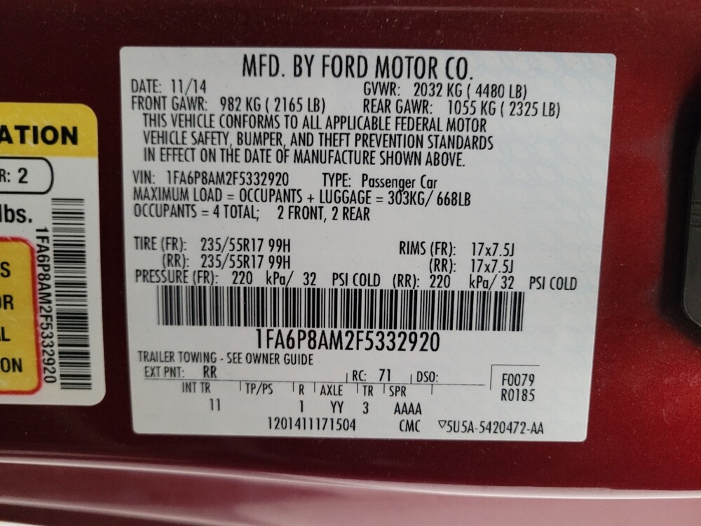 2015 Ford Mustang in Sacramento, CA 95821 - 18109396 33