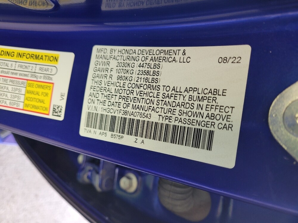 2022 Honda Accord in Miamisburg, OH 45342 - 18109516 33
