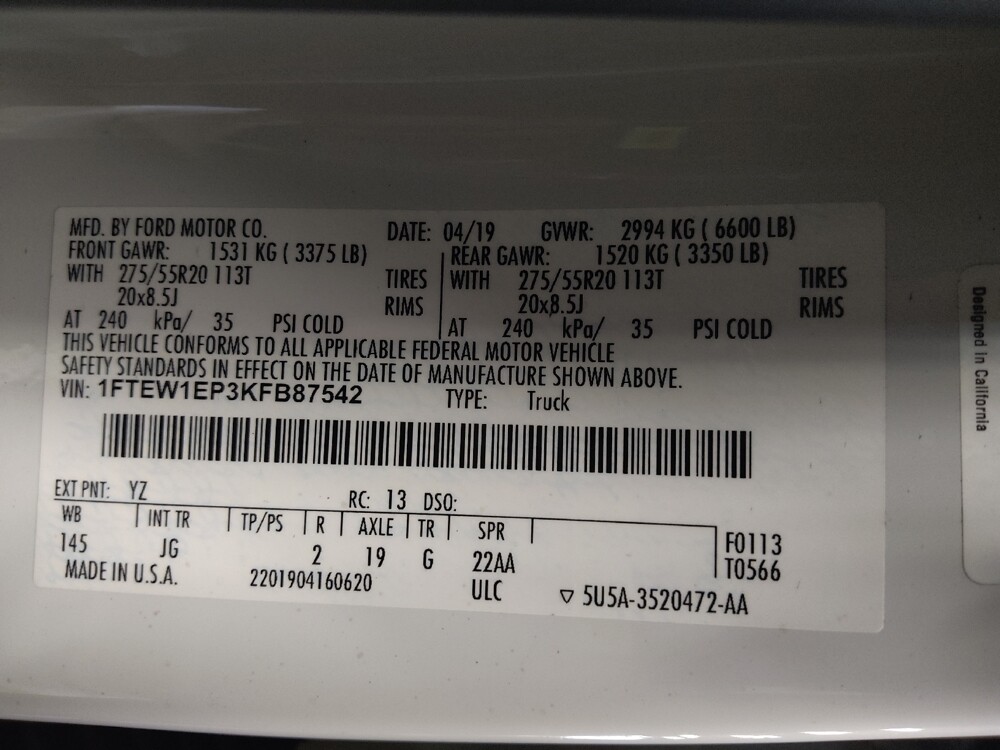 2019 Ford F150 in Tallahassee, FL 32304 - 18109582 33