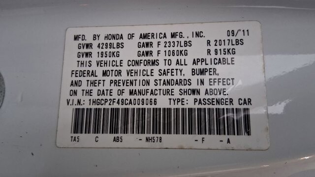 2012 Honda Accord in Cartersville, GA 30120 - 18109657 12