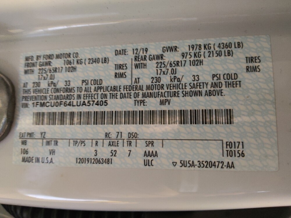 2020 Ford Escape in Mesa, AZ 85210 - 18109736 33