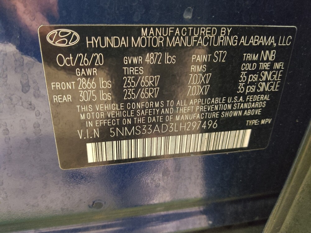 2020 Hyundai Santa Fe in Duluth, GA 30096 - 18109749 33