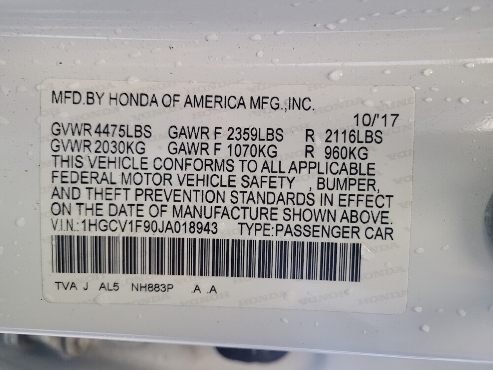 2018 Honda Accord in Toledo, OH 43617 - 18109865 33
