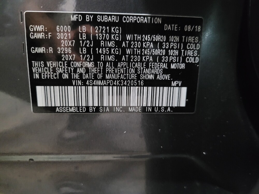 2019 Subaru Ascent in Chesapeake, VA 23320 - 18109873 33