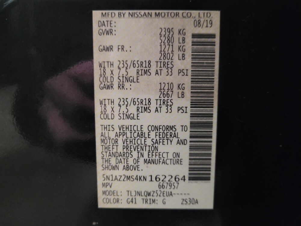 2019 Nissan Murano in New Castle, DE 19720 - 18109987 33