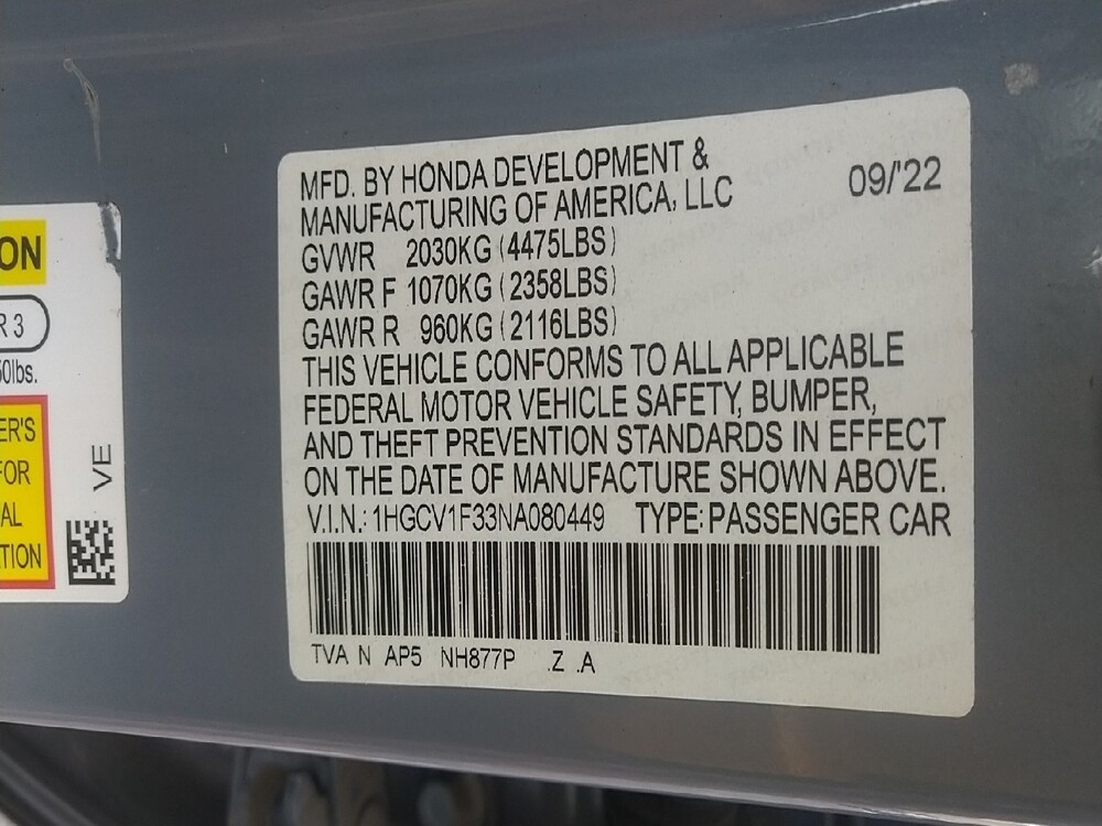 2022 Honda Accord in Columbus, OH 43231 - 18110094 33