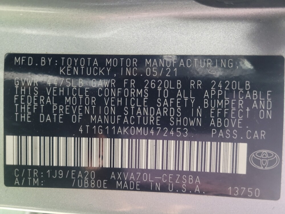 2021 Toyota Camry in Morrow, GA 30260 - 18110107 33