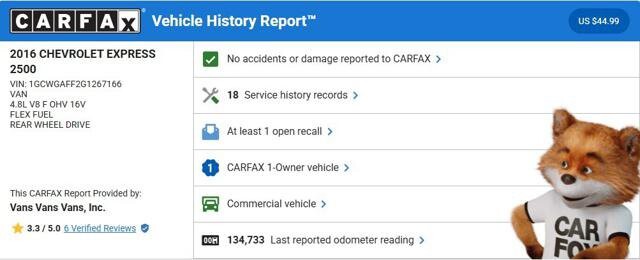 2016 Chevrolet Express 2500 in Blauvelt, NY 10913 - 18110148 4