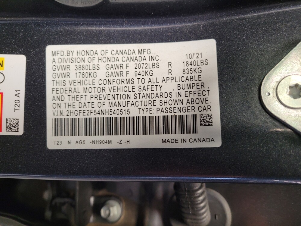 2022 Honda Civic in Torrance, CA 90504 - 18110162 33