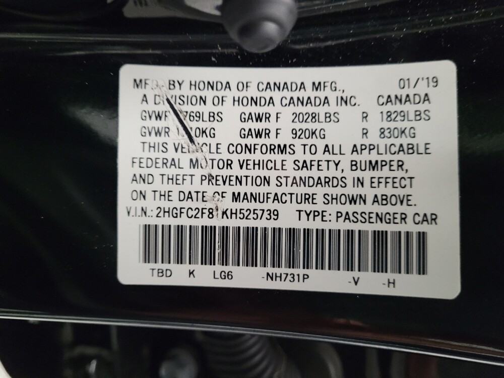 2019 Honda Civic in Sacramento, CA 95821 - 18110165 33