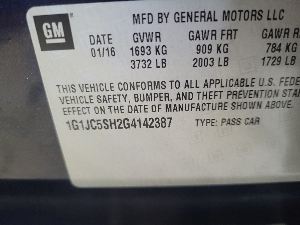 2016 Chevrolet Sonic in Conyers, GA 30094 - 18110186 33