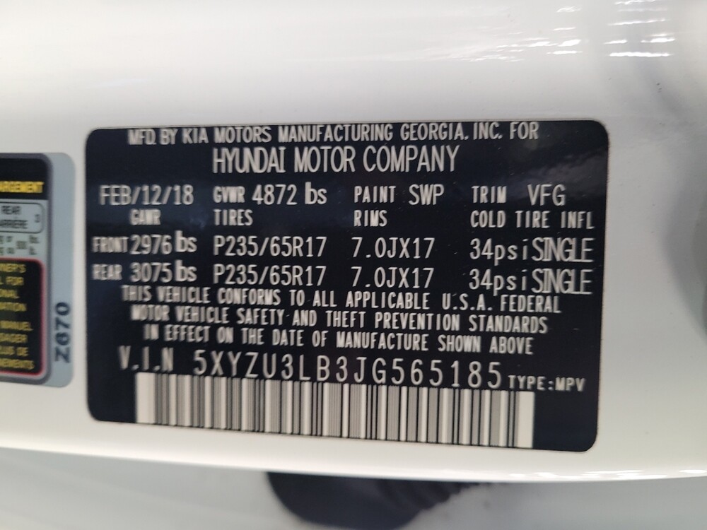 2018 Hyundai Santa Fe in Clearwater, FL 33764 - 18110242 33