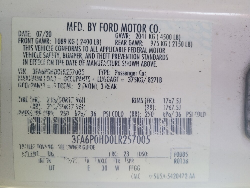 2020 Ford Fusion in Augusta, GA 30907 - 18110264 33