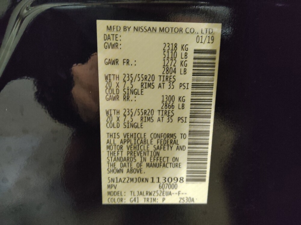 2019 Nissan Murano in Sanford, FL 32773 - 18110295 33