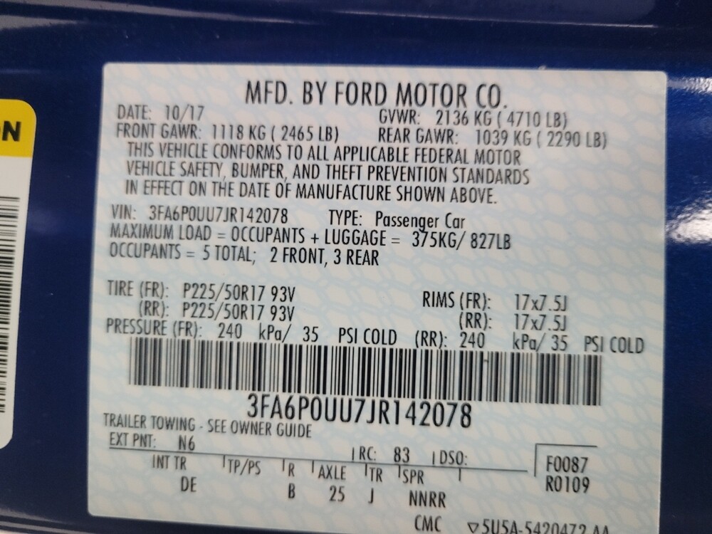 2018 Ford Fusion in Madison, TN 37115 - 18110323 33