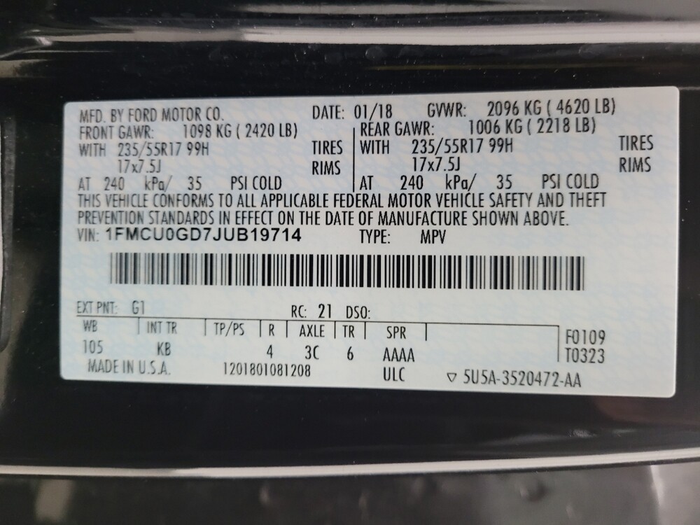 2018 Ford Escape in Eastpointe, MI 48021 - 18110440 33