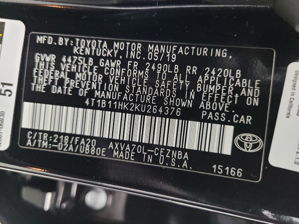 2019 Toyota Camry in Reno, NV 89502 - 18110462 33