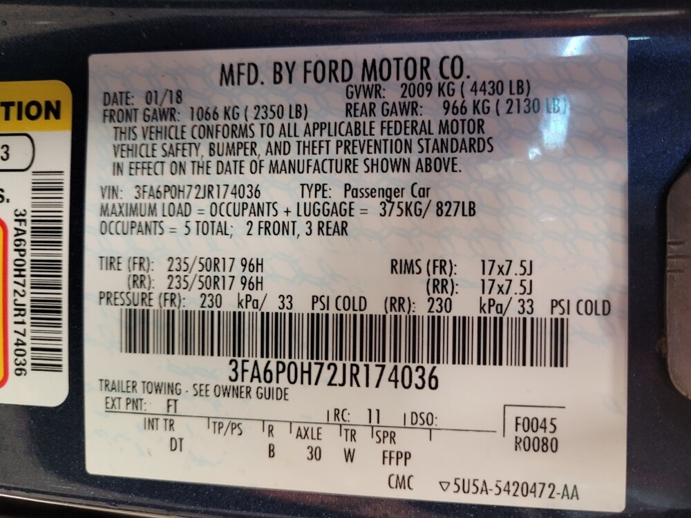 2018 Ford Fusion in Greenville, SC 29607 - 18110514 33