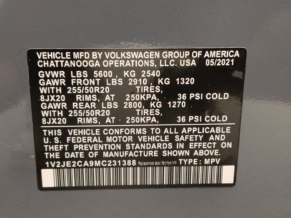 2021 Volkswagen Atlas in Tulsa, OK 74145 - 18110542 33