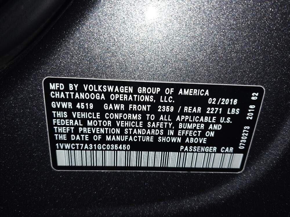 2016 Volkswagen Passat in Lewisville, TX 75067 - 18110599 33