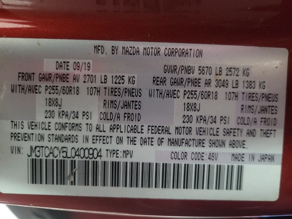 2020 MAZDA CX-9 in Athens, GA 30606 - 18110714 33