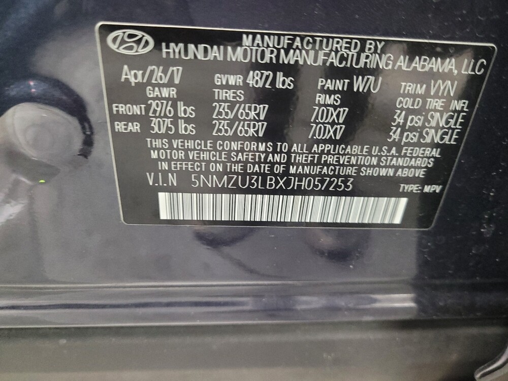 2018 Hyundai Santa Fe in Pelham, AL 35124 - 18110716 33