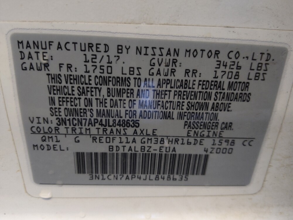 2018 Nissan Versa in Tucson, AZ 85705 - 18110774 33