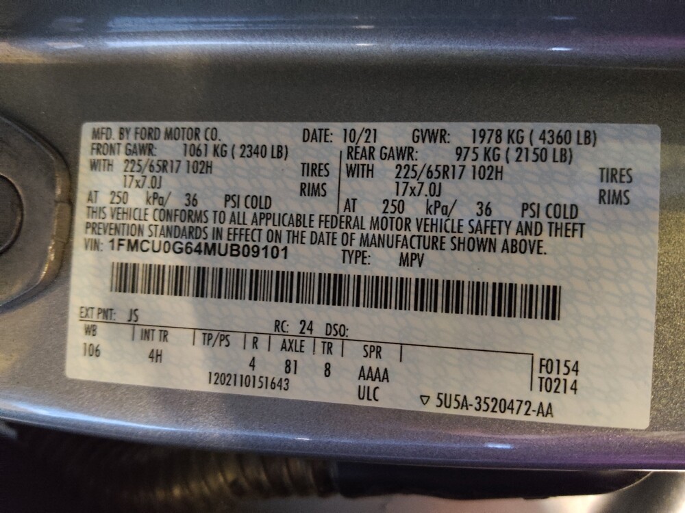 2021 Ford Escape in Tallahassee, FL 32304 - 18110785 33