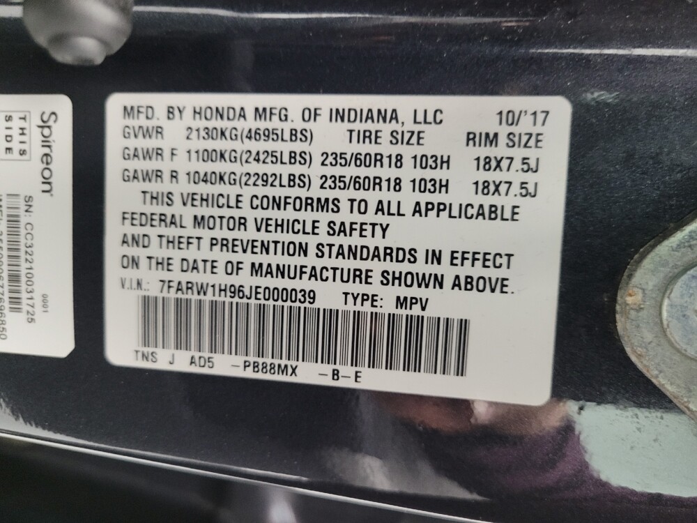 2018 Honda CR-V in Las Vegas, NV 89104 - 18110793 33