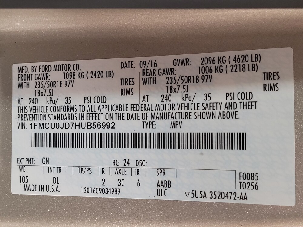 2017 Ford Escape in Gainesville, FL 32609 - 18110801 33