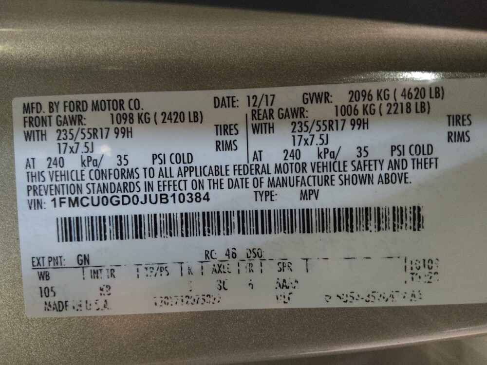 2018 Ford Escape in Conway, SC 29526 - 18110840 33