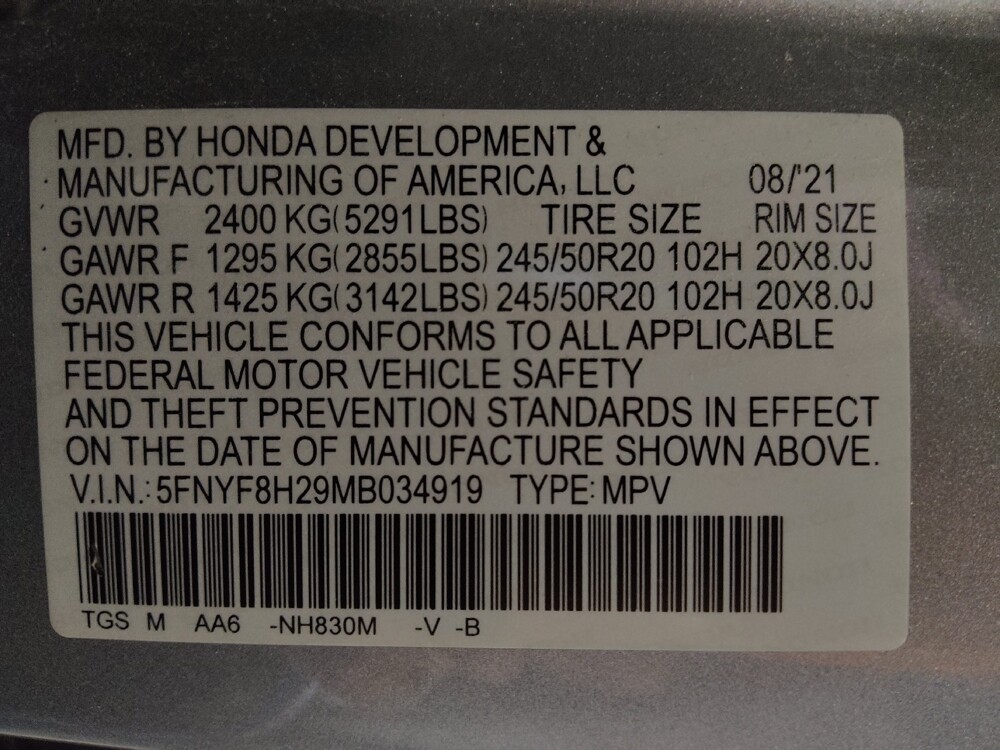 2021 Honda Passport in Charlotte, NC 28213 - 18110846 33