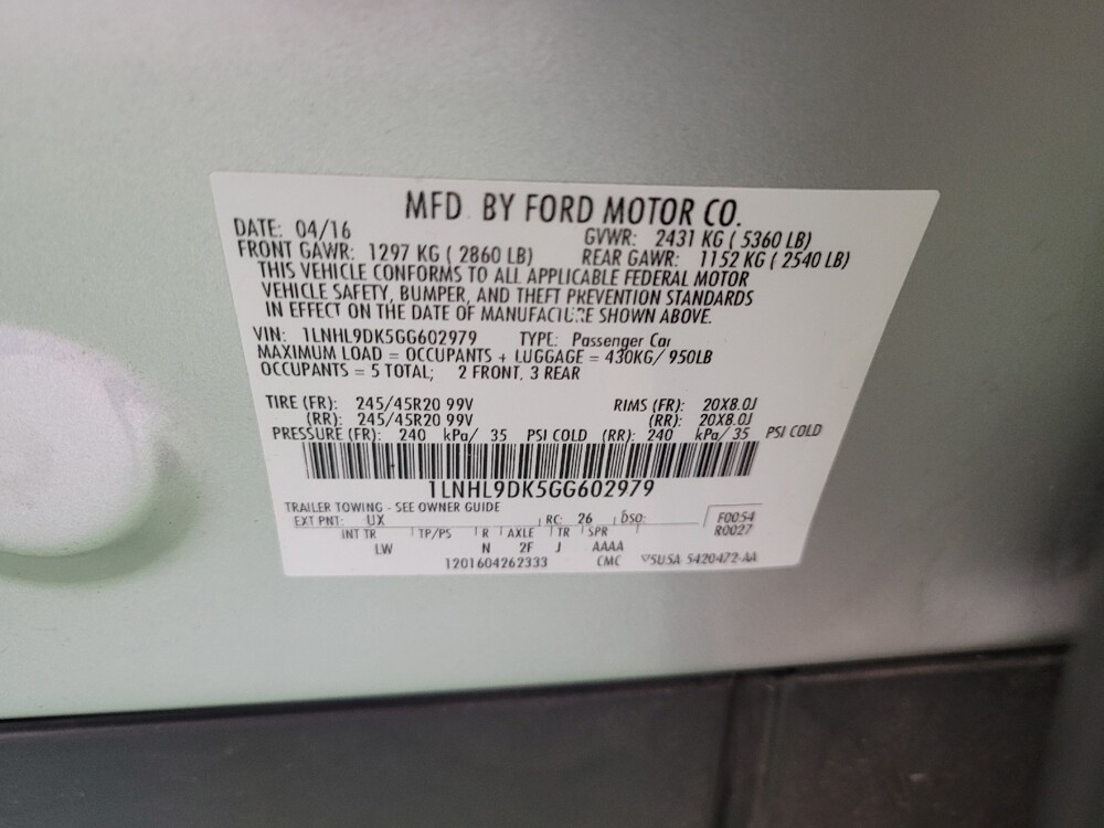 2016 Lincoln MKS in Fairfield, OH 45014 - 18110903 33