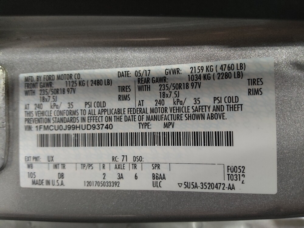 2017 Ford Escape in Wilmington, NC 28405 - 18110972 33