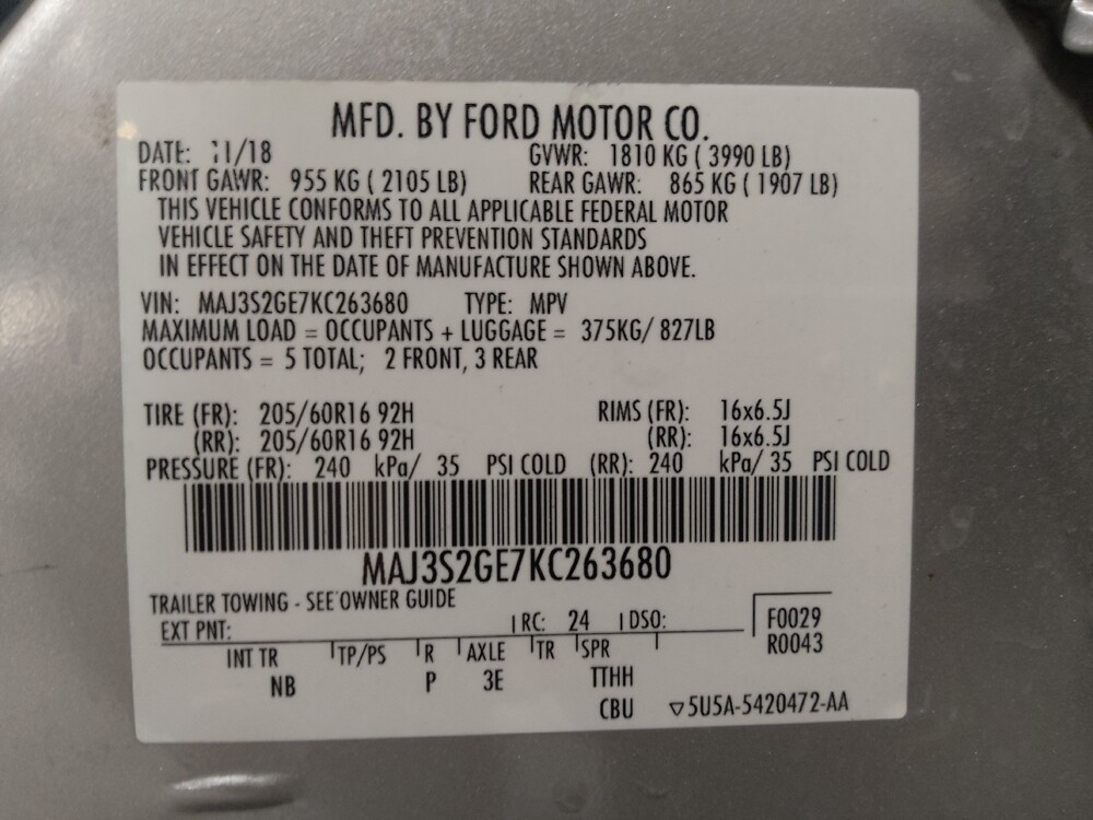 2019 Ford EcoSport in West Palm Beach, FL 33409 - 18110977 33