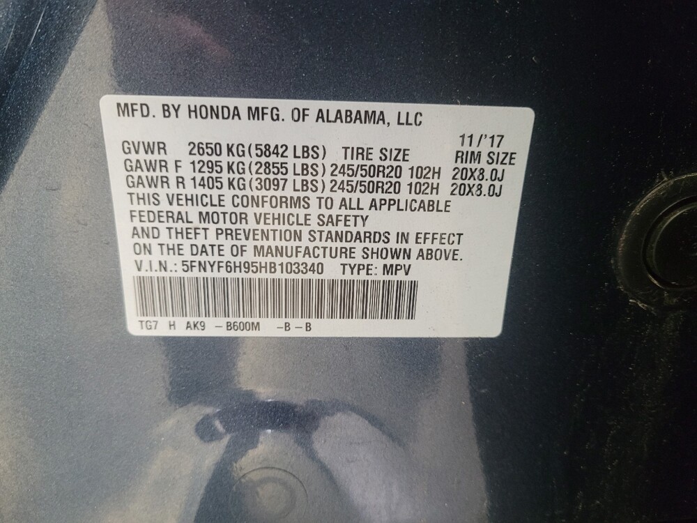 2017 Honda Pilot in Downey, CA 90241 - 18111073 33