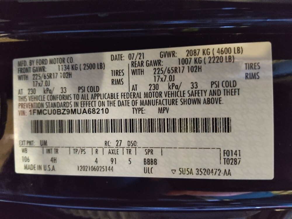 2021 Ford Escape in Tallahassee, FL 32304 - 18111104 33