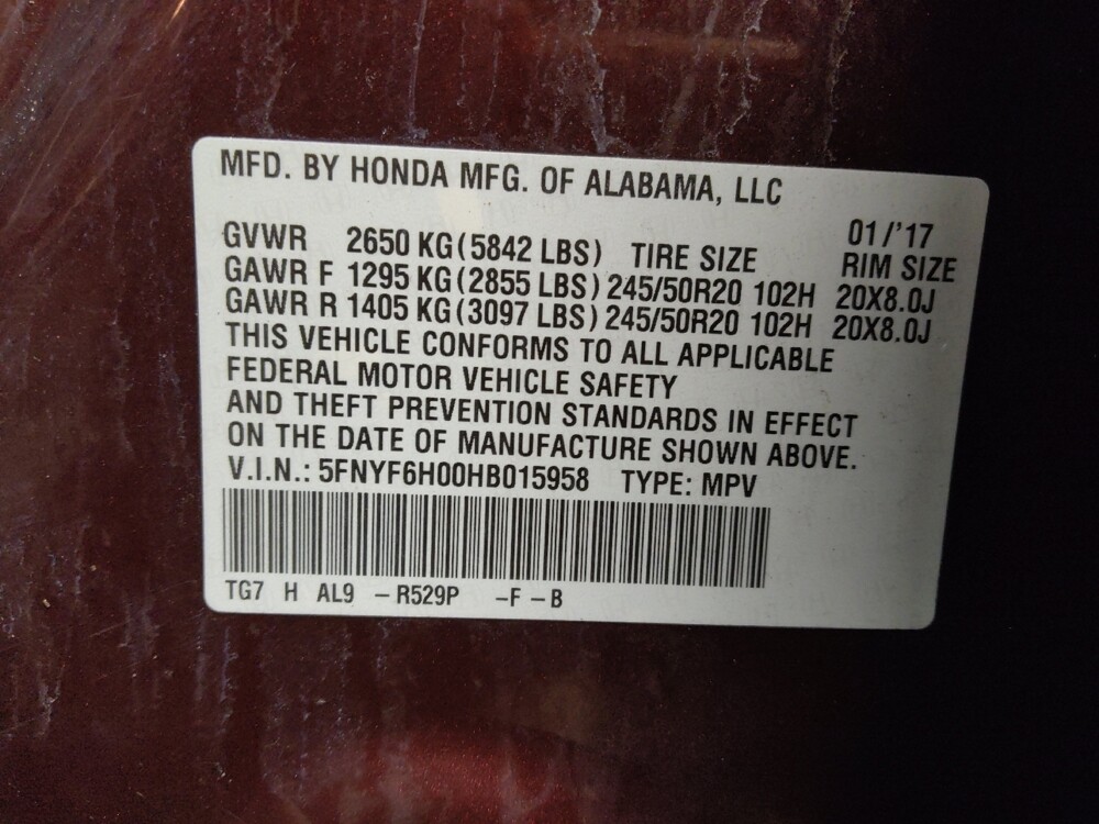 2017 Honda Pilot in Greenville, NC 27834 - 18111146 33