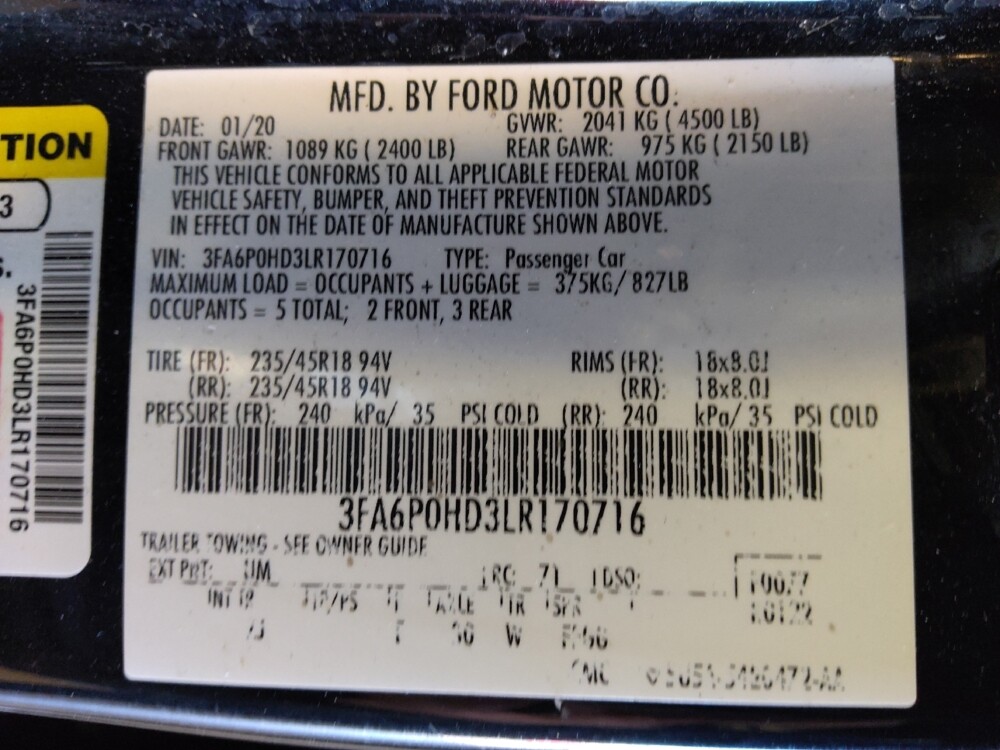 2020 Ford Fusion in Glendale, AZ 85301 - 18111203 33