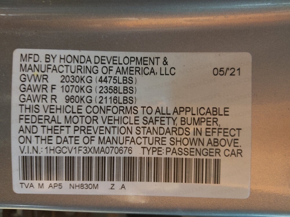 2021 Honda Accord in Charlotte, NC 28213 - 18111226 33