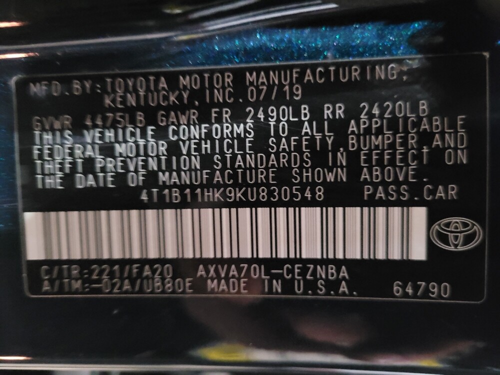 2019 Toyota Camry in Laurel, MD 20724 - 18111319 33