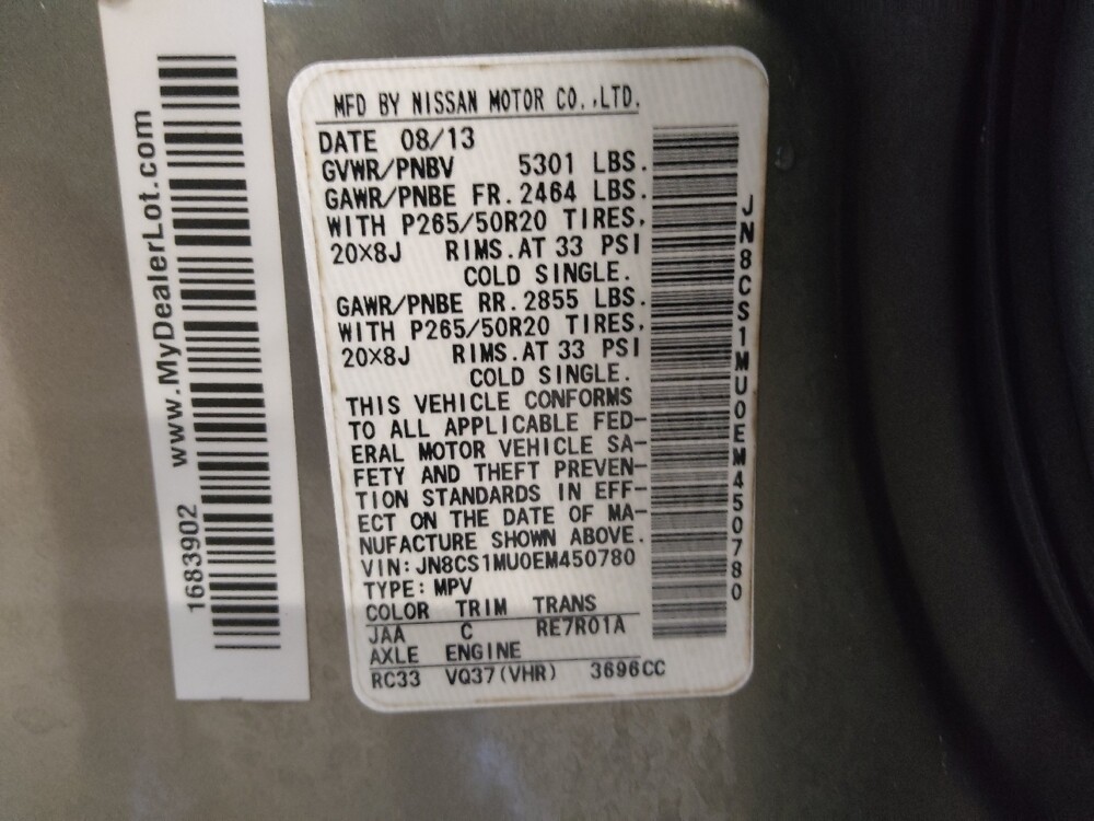 2014 INFINITI QX70 in Tampa, FL 33619 - 18111479 33