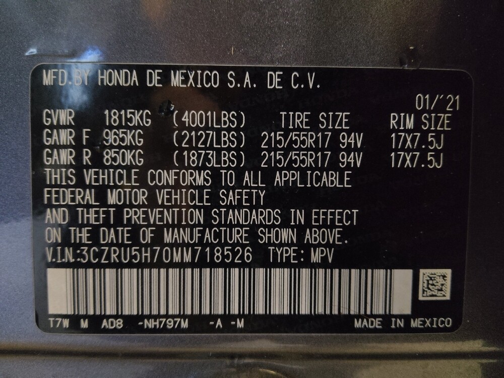 2021 Honda HR-V in Hialeah, FL 33014 - 18111505 33