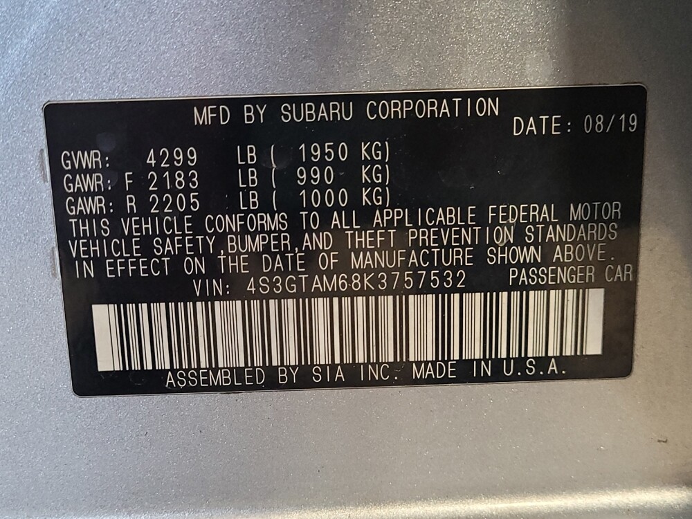 2019 Subaru Impreza in Gainesville, FL 32609 - 18111506 33