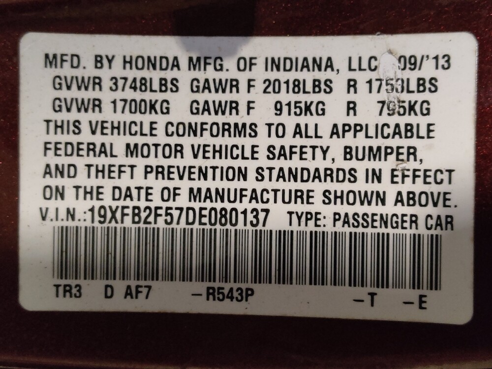 2013 Honda Civic in Gainesville, FL 32609 - 18111513 33
