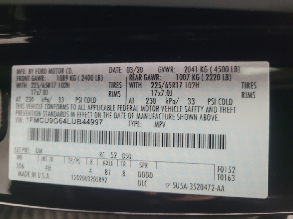 2020 Ford Escape in Memphis, TN 38128 - 18111539 33