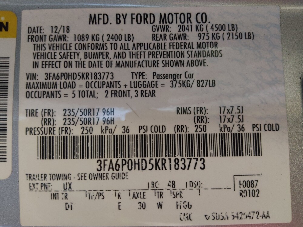 2019 Ford Fusion in Metairie, LA 70006 - 18111543 33